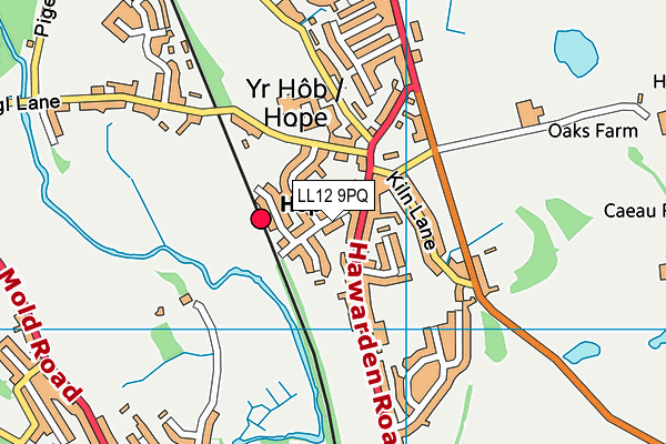 LL12 9PQ map - OS VectorMap District (Ordnance Survey)