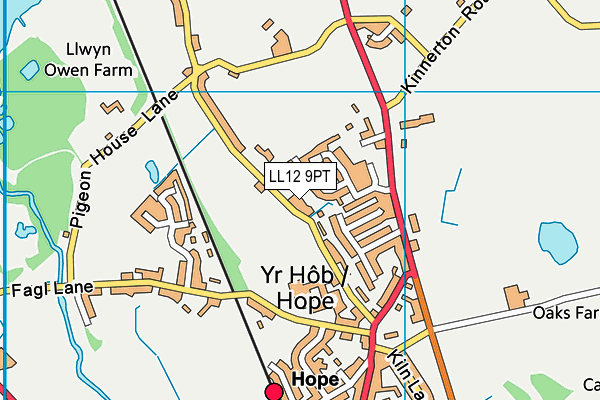 LL12 9PT map - OS VectorMap District (Ordnance Survey)