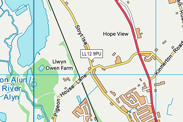LL12 9PU map - OS VectorMap District (Ordnance Survey)