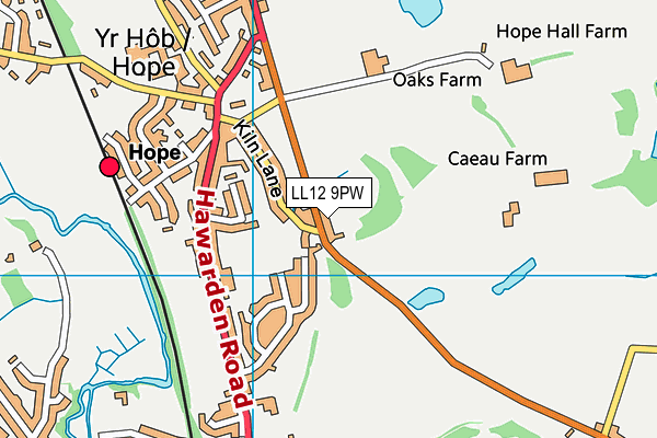LL12 9PW map - OS VectorMap District (Ordnance Survey)
