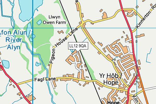 LL12 9QA map - OS VectorMap District (Ordnance Survey)