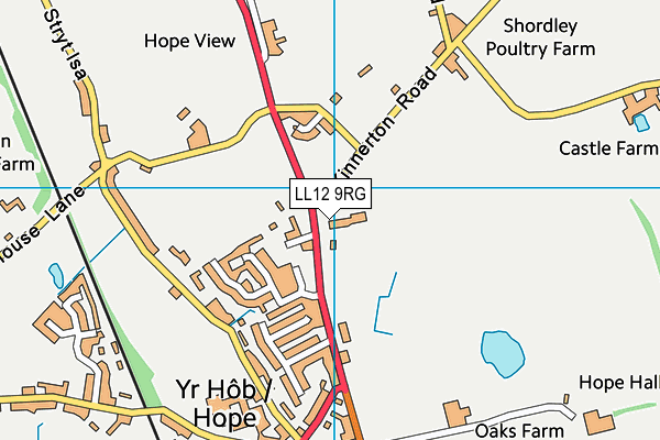 LL12 9RG map - OS VectorMap District (Ordnance Survey)