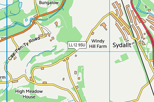 LL12 9SU map - OS VectorMap District (Ordnance Survey)