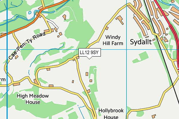 LL12 9SY map - OS VectorMap District (Ordnance Survey)