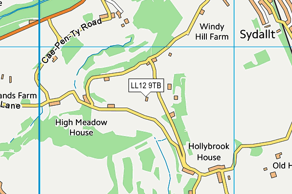 LL12 9TB map - OS VectorMap District (Ordnance Survey)