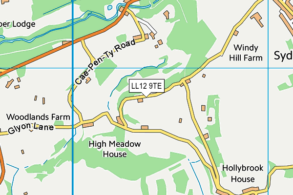 LL12 9TE map - OS VectorMap District (Ordnance Survey)