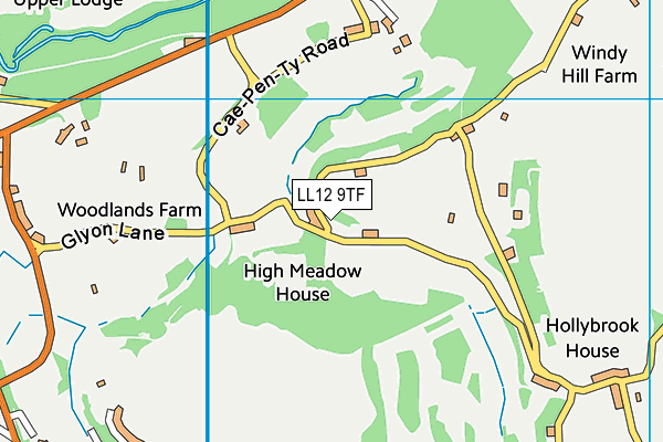 LL12 9TF map - OS VectorMap District (Ordnance Survey)