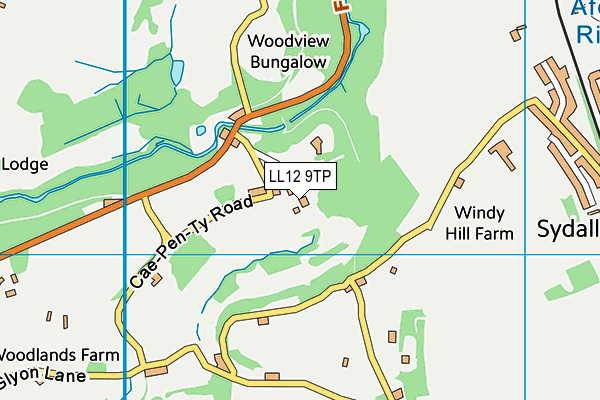 LL12 9TP map - OS VectorMap District (Ordnance Survey)