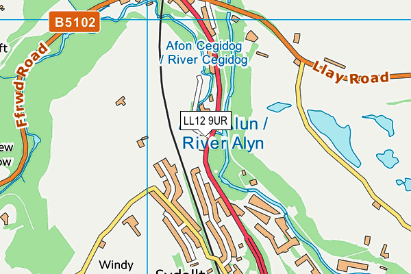 LL12 9UR map - OS VectorMap District (Ordnance Survey)