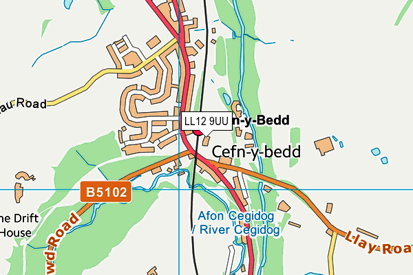 LL12 9UU map - OS VectorMap District (Ordnance Survey)