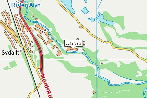LL12 9YG map - OS VectorMap District (Ordnance Survey)