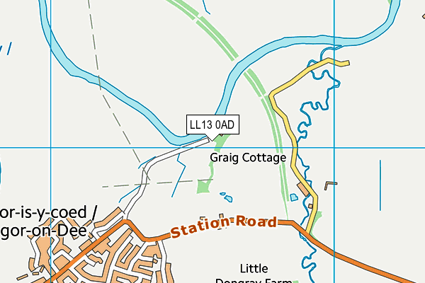 LL13 0AD map - OS VectorMap District (Ordnance Survey)