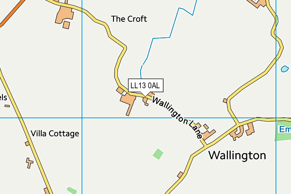 LL13 0AL map - OS VectorMap District (Ordnance Survey)