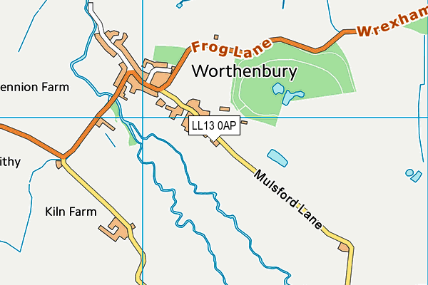 LL13 0AP map - OS VectorMap District (Ordnance Survey)