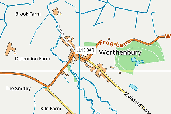 LL13 0AR map - OS VectorMap District (Ordnance Survey)