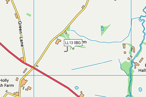 LL13 0BG map - OS VectorMap District (Ordnance Survey)