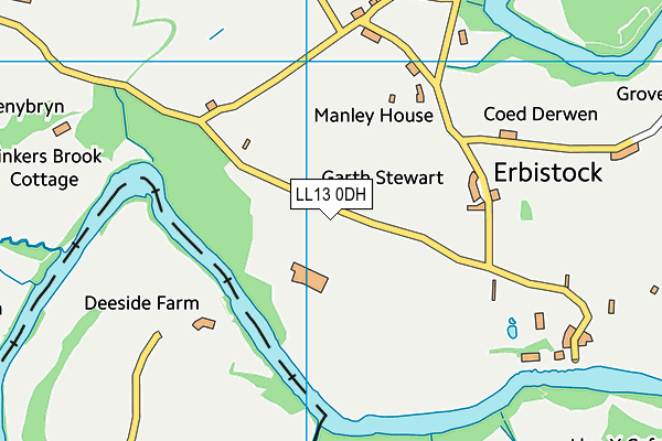 LL13 0DH map - OS VectorMap District (Ordnance Survey)