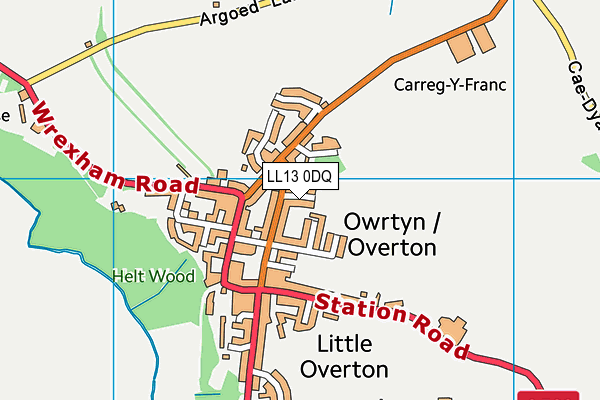 LL13 0DQ map - OS VectorMap District (Ordnance Survey)