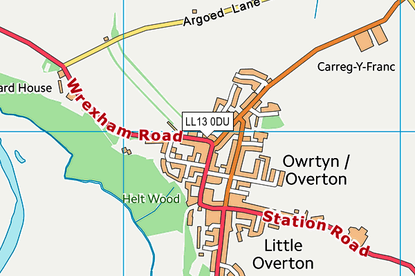 LL13 0DU map - OS VectorMap District (Ordnance Survey)