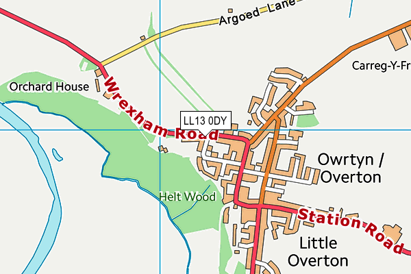 LL13 0DY map - OS VectorMap District (Ordnance Survey)