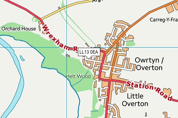 LL13 0EA map - OS VectorMap District (Ordnance Survey)