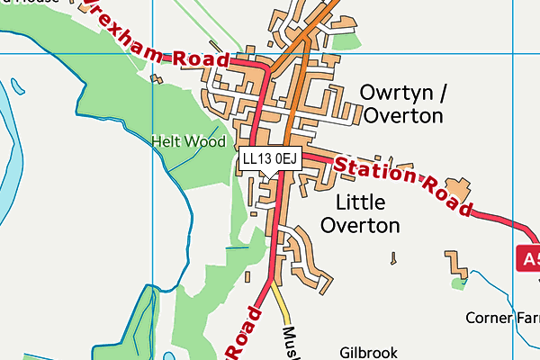 LL13 0EJ map - OS VectorMap District (Ordnance Survey)