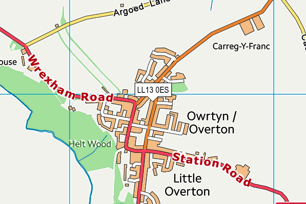 St Mary's C.I.W. Aided School map (LL13 0ES) - OS VectorMap District (Ordnance Survey)