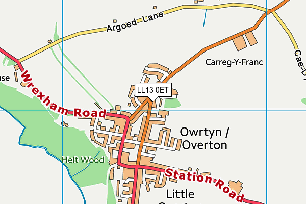 LL13 0ET map - OS VectorMap District (Ordnance Survey)