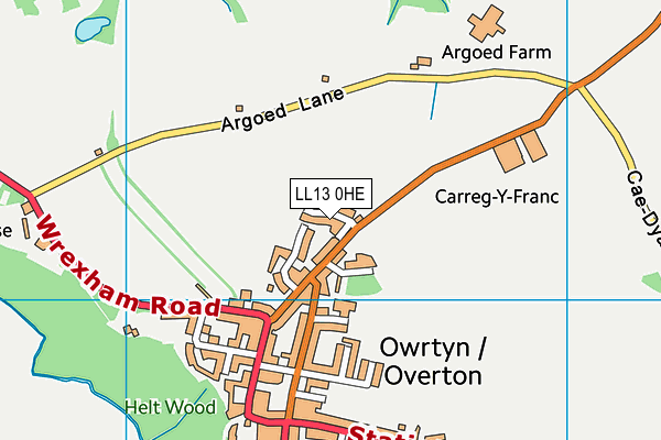 LL13 0HE map - OS VectorMap District (Ordnance Survey)