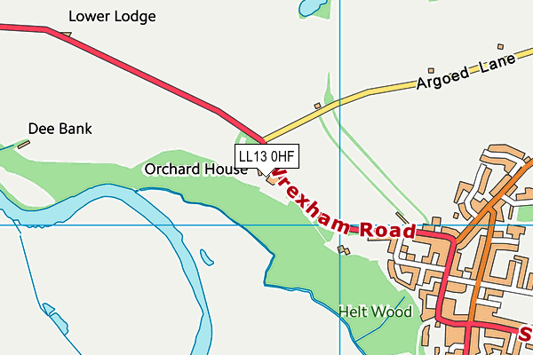 LL13 0HF map - OS VectorMap District (Ordnance Survey)