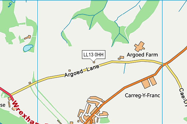 LL13 0HH map - OS VectorMap District (Ordnance Survey)