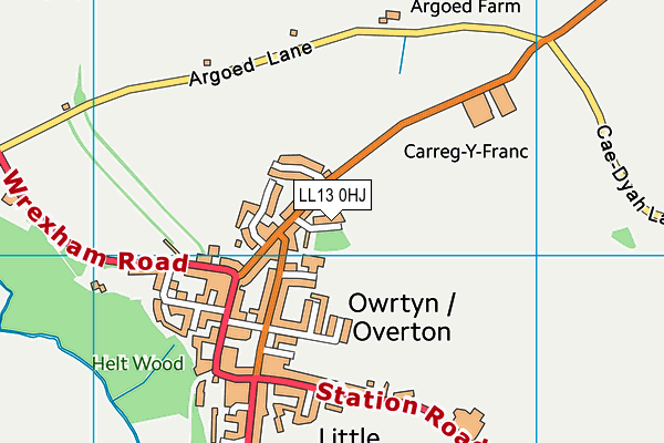 LL13 0HJ map - OS VectorMap District (Ordnance Survey)