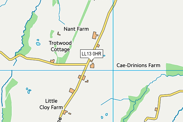 LL13 0HR map - OS VectorMap District (Ordnance Survey)