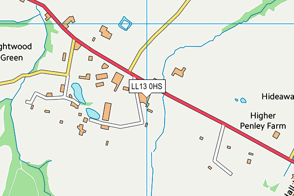 LL13 0HS map - OS VectorMap District (Ordnance Survey)