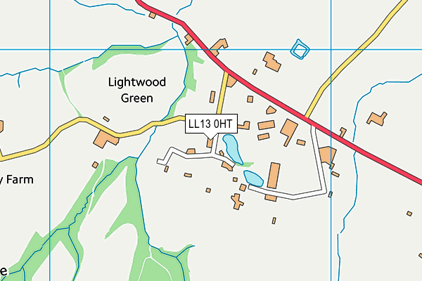 LL13 0HT map - OS VectorMap District (Ordnance Survey)