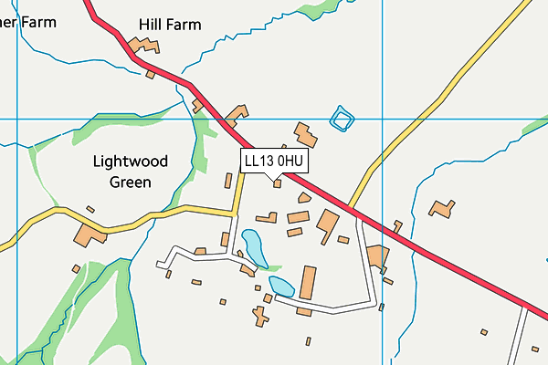 LL13 0HU map - OS VectorMap District (Ordnance Survey)