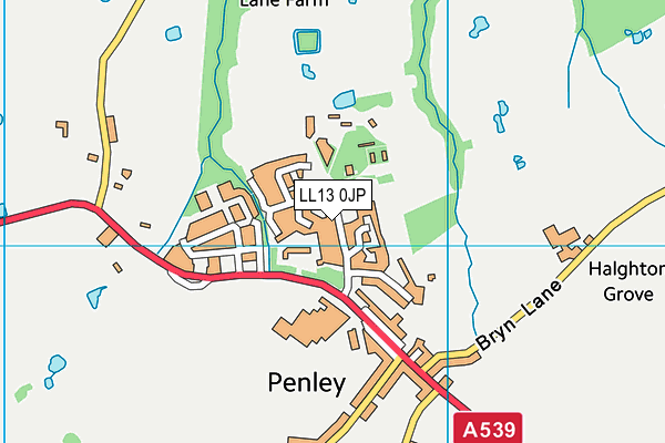 LL13 0JP map - OS VectorMap District (Ordnance Survey)