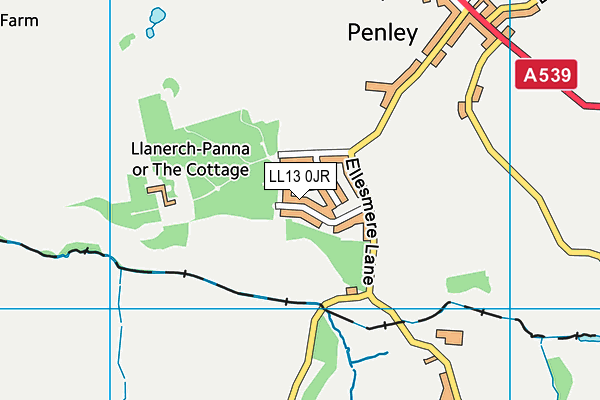 LL13 0JR map - OS VectorMap District (Ordnance Survey)