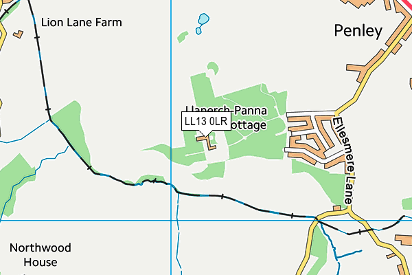 LL13 0LR map - OS VectorMap District (Ordnance Survey)