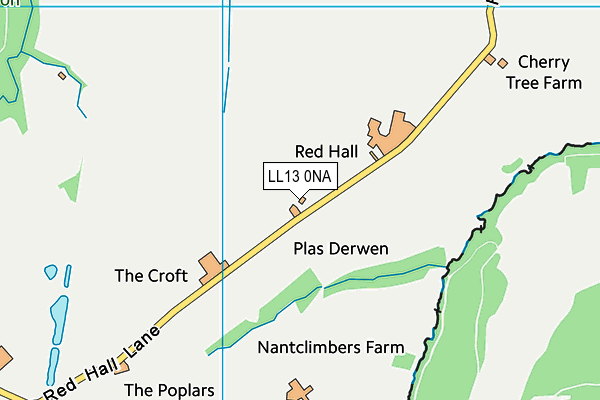 LL13 0NA map - OS VectorMap District (Ordnance Survey)