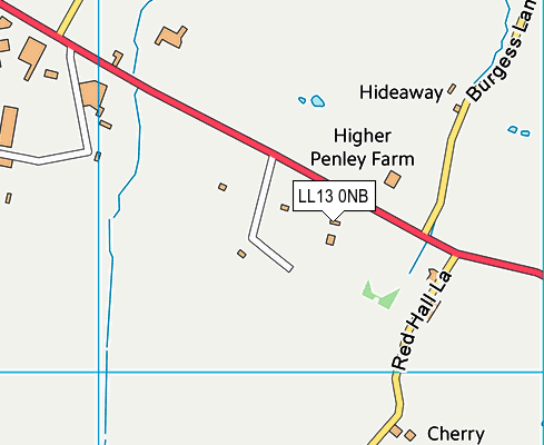 LL13 0NB map - OS VectorMap District (Ordnance Survey)