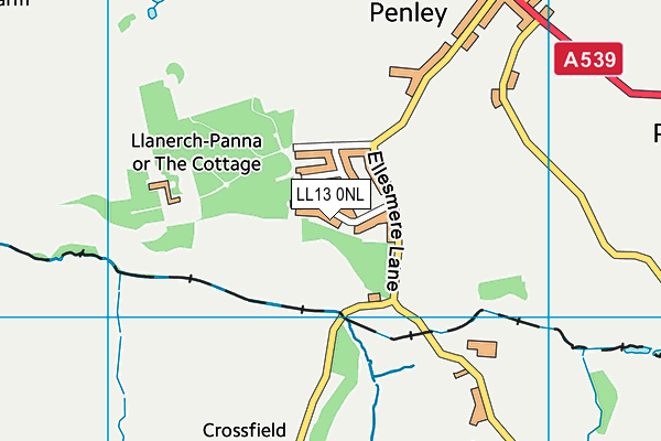 LL13 0NL map - OS VectorMap District (Ordnance Survey)