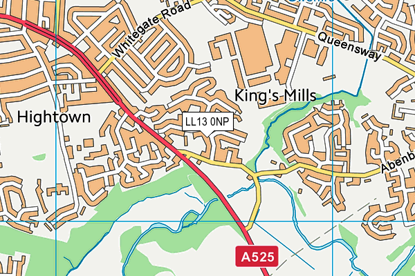 LL13 0NP map - OS VectorMap District (Ordnance Survey)