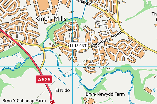 LL13 0NT map - OS VectorMap District (Ordnance Survey)