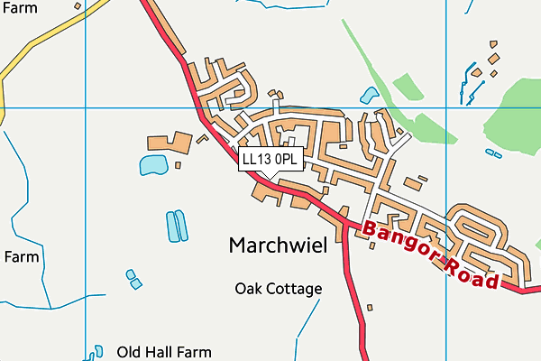 LL13 0PL map - OS VectorMap District (Ordnance Survey)