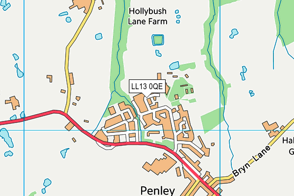 LL13 0QE map - OS VectorMap District (Ordnance Survey)