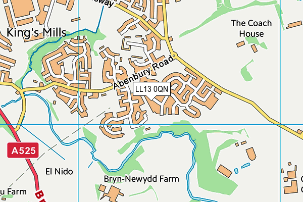 LL13 0QN map - OS VectorMap District (Ordnance Survey)