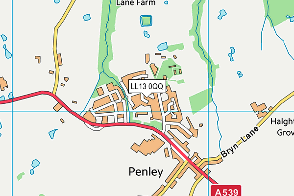 LL13 0QQ map - OS VectorMap District (Ordnance Survey)