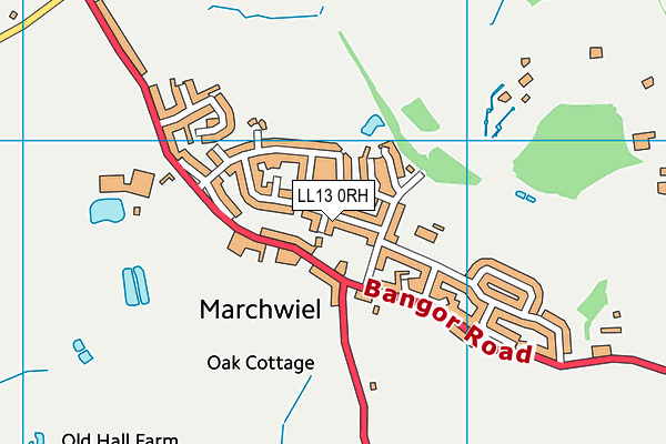 LL13 0RH map - OS VectorMap District (Ordnance Survey)