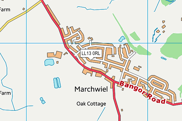 LL13 0RL map - OS VectorMap District (Ordnance Survey)